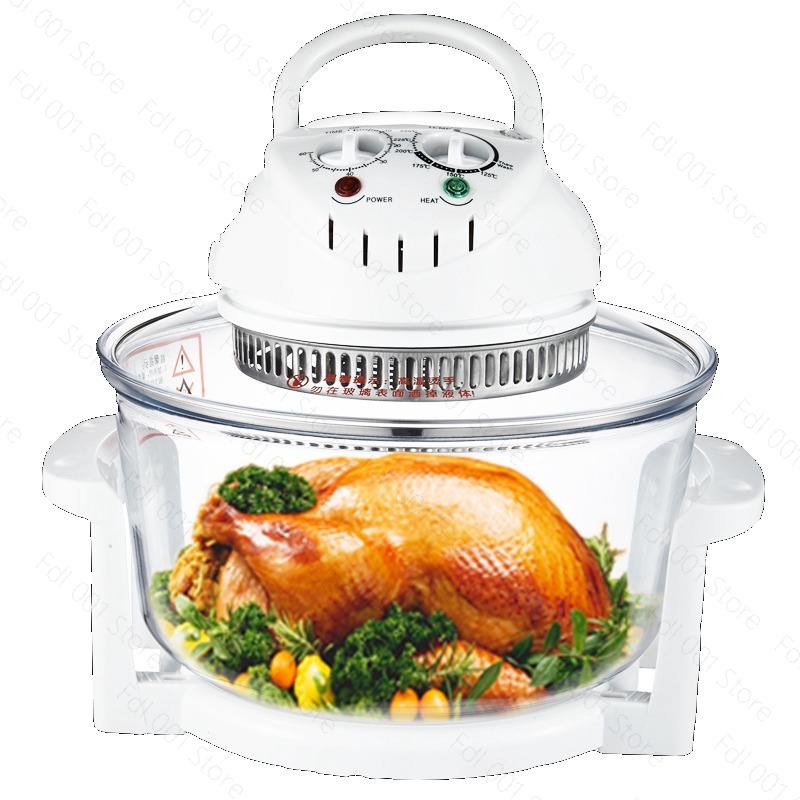 Air Fryer - مقلاة هوائية زجاجية، فرن موجات ضوئية،