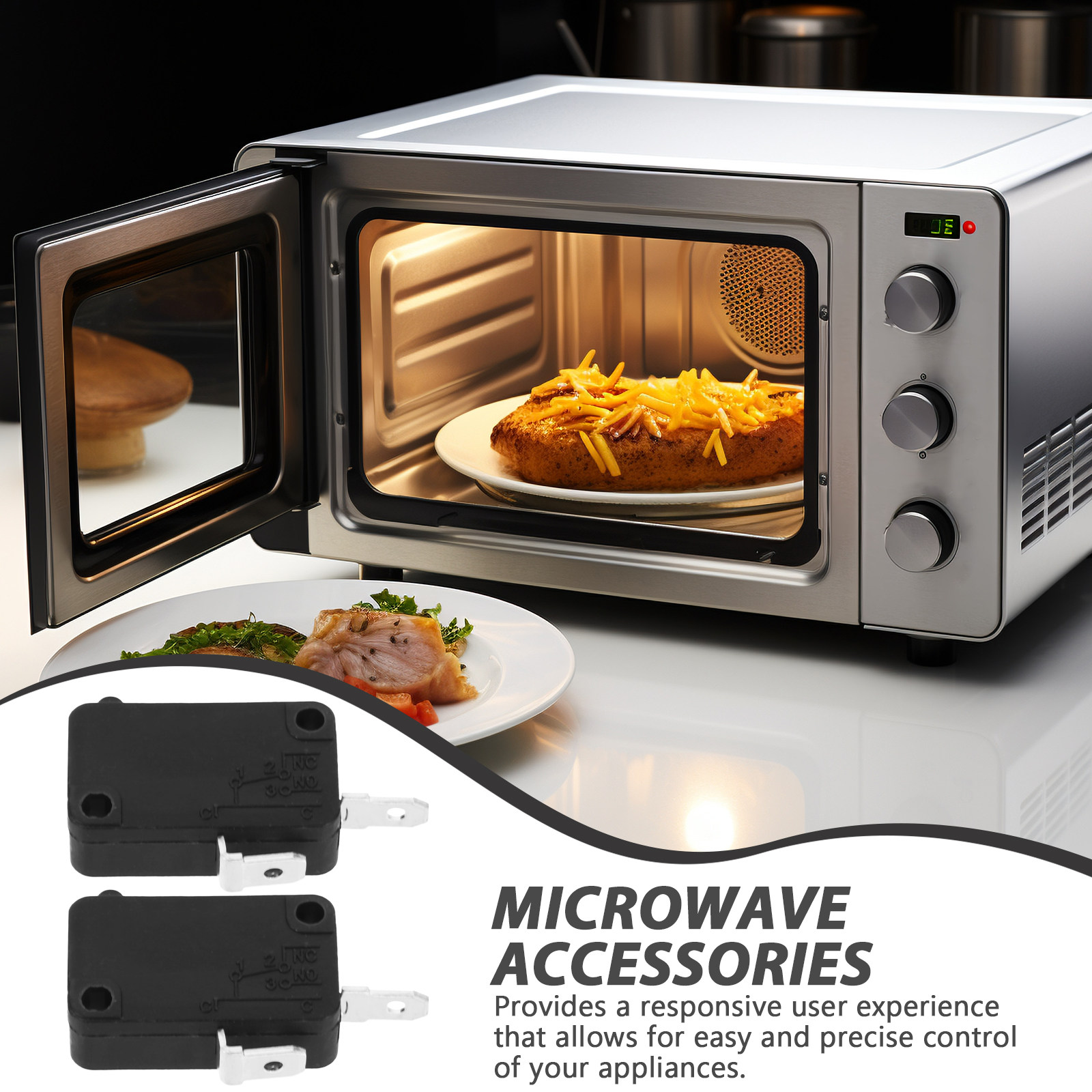 Microwave Oven - قطعتان من مفتاح المايكرو ذو 2