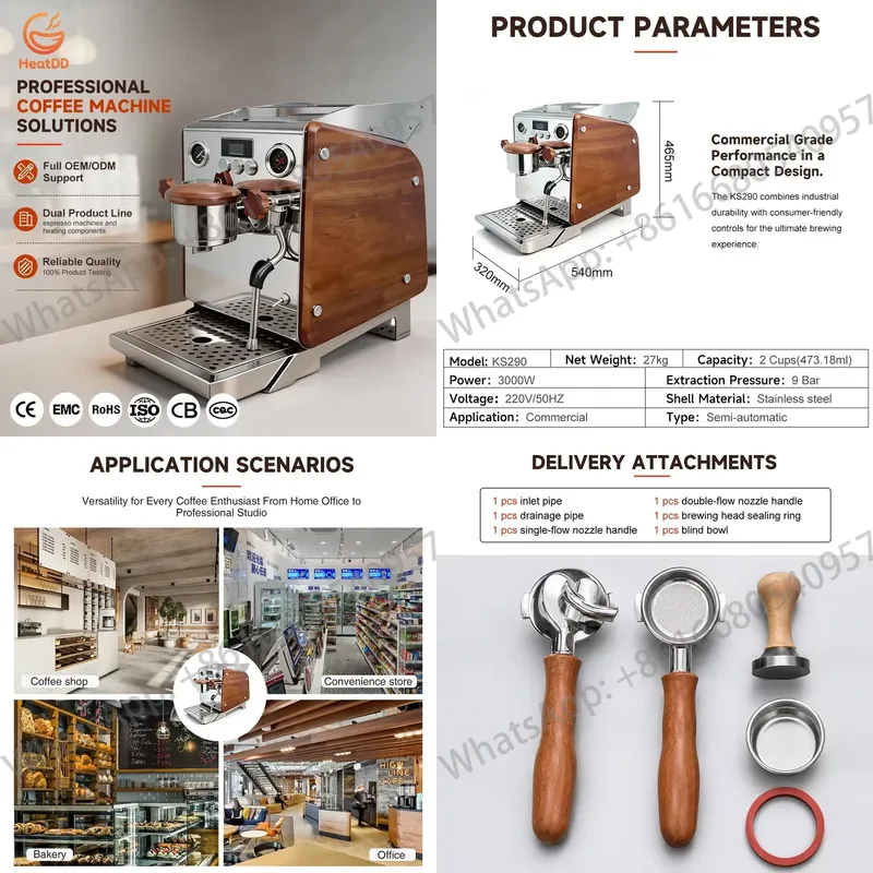 Coffee Maker - ماكينة قهوة إسبريسو كهربائية شبه أوتوماتيكية
