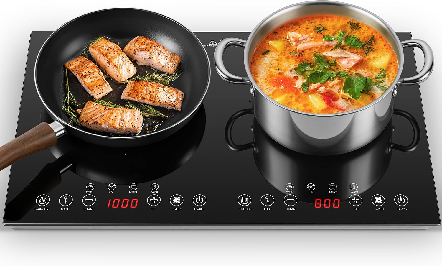 Induction Cooktop Portable - موقد حثي كهرومغناطيسي محمول بشعلتين -