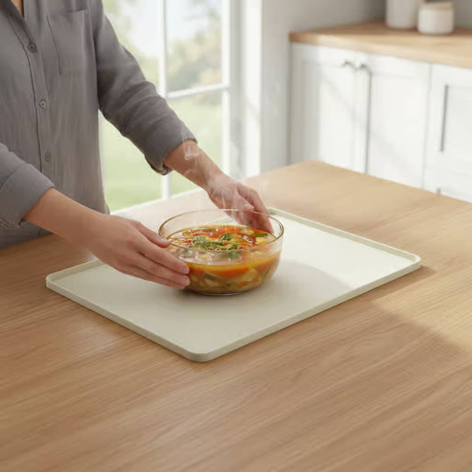 Microwave Oven - حصيرة سيليكون مرنة لحماية سطح الميكروويف،