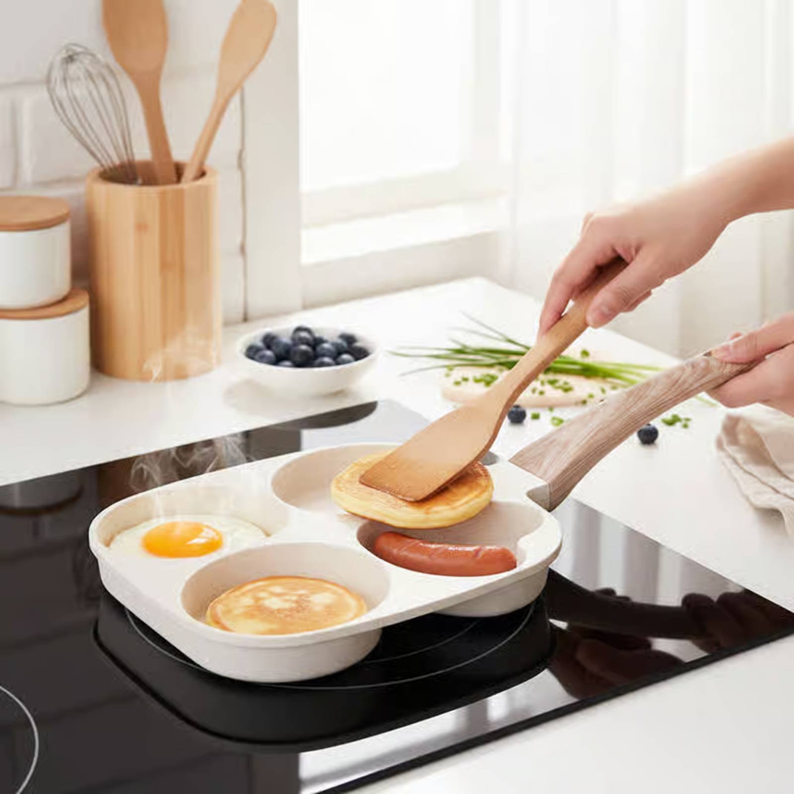 مقلاة إفطار غير لاصقة طويلة ال - مراجعة Induction Cooker وسعره