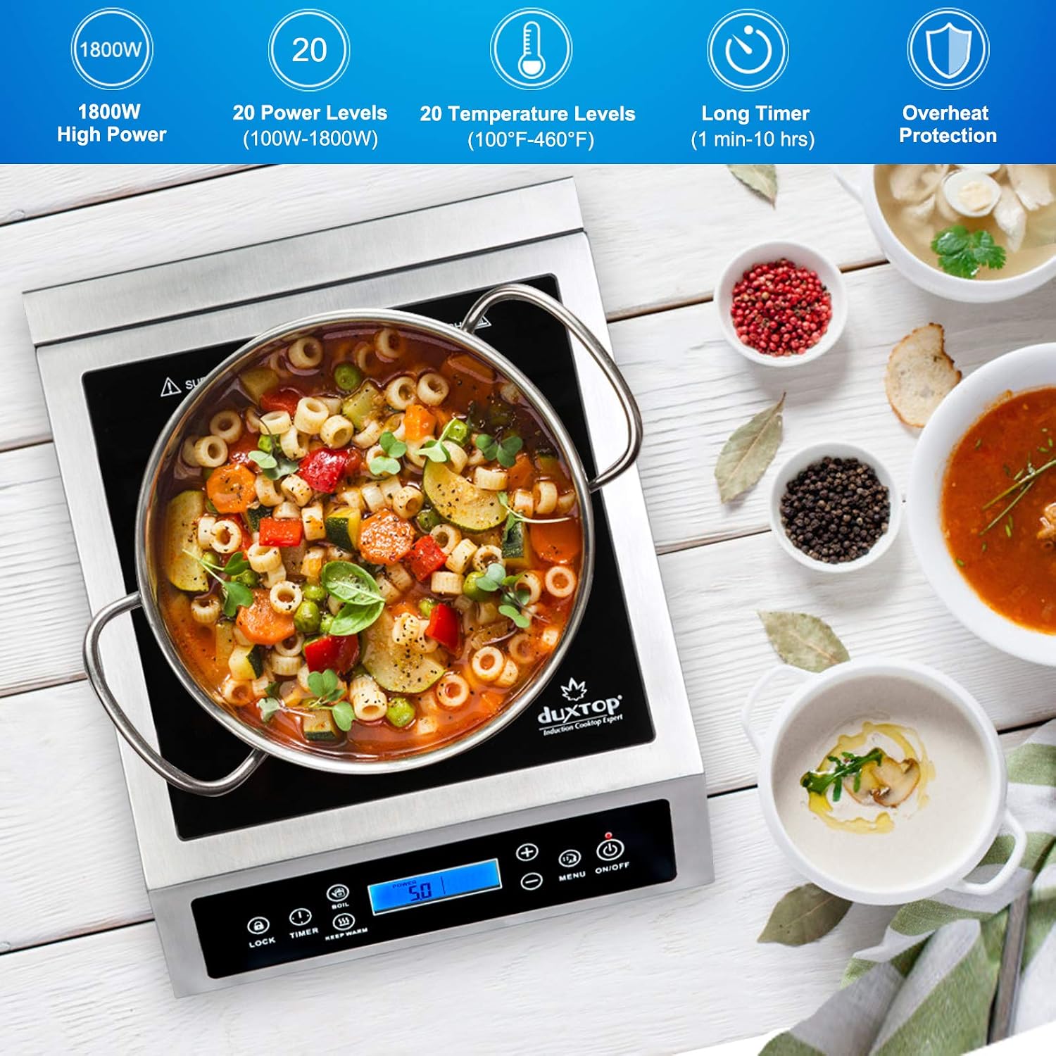 موقد حثي كهرومغناطيسي محمول اح - مراجعة Induction Cooktop Portable وسعره