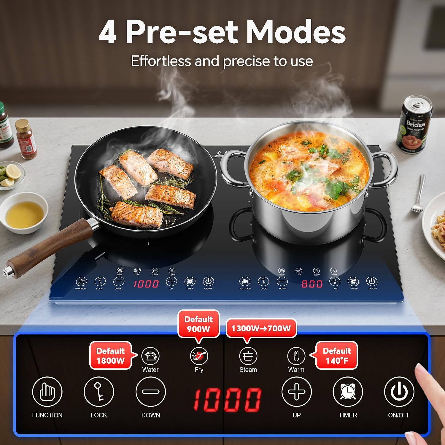 موقد حثي كهرومغناطيسي محمول بش - مراجعة Induction Cooktop Portable وسعره
