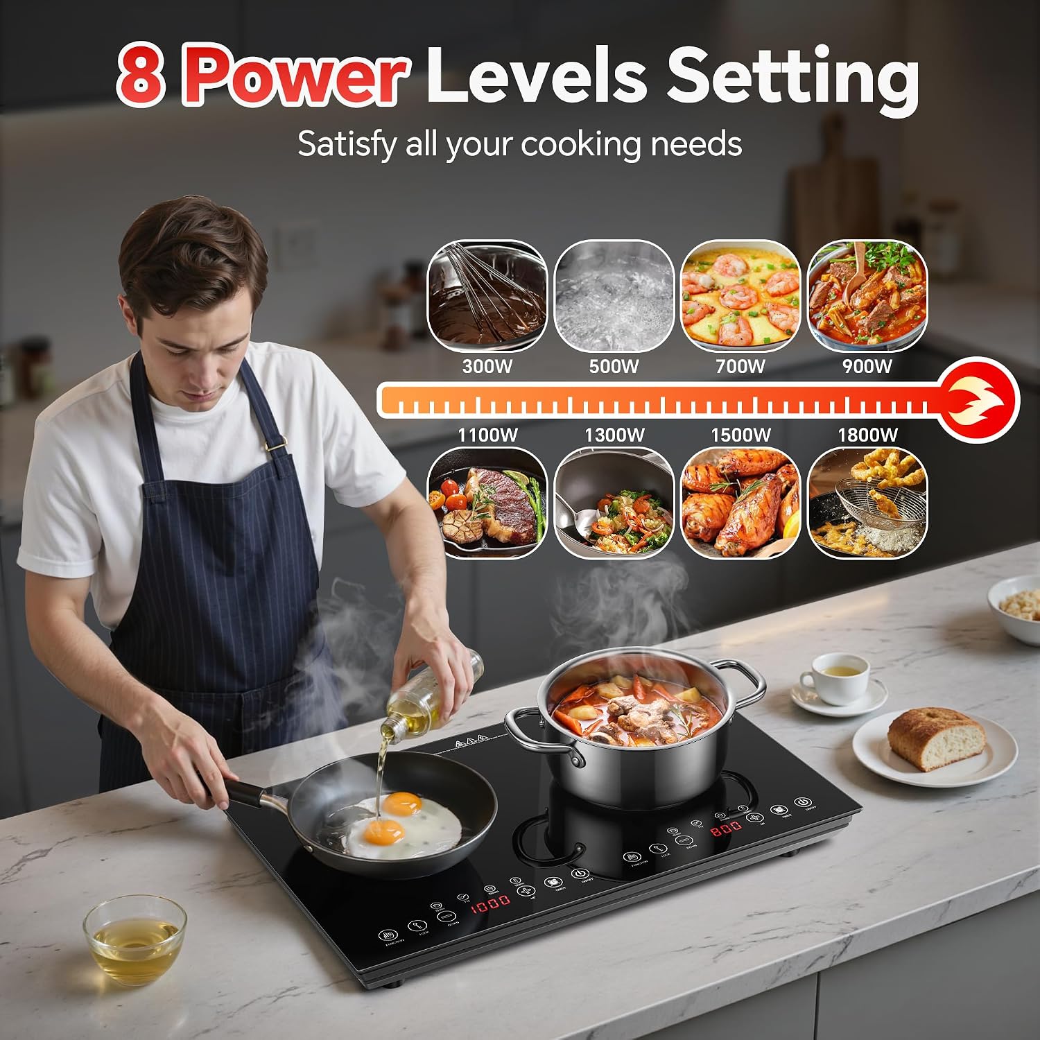 موقد حثي كهرومغناطيسي محمول بش - مراجعة Induction Cooktop Portable وسعره