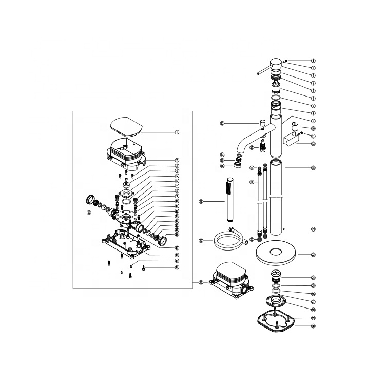 خلاط دش حمام ذهبي بتصميم بسيط، - مراجعة Stand Mixer وسعره