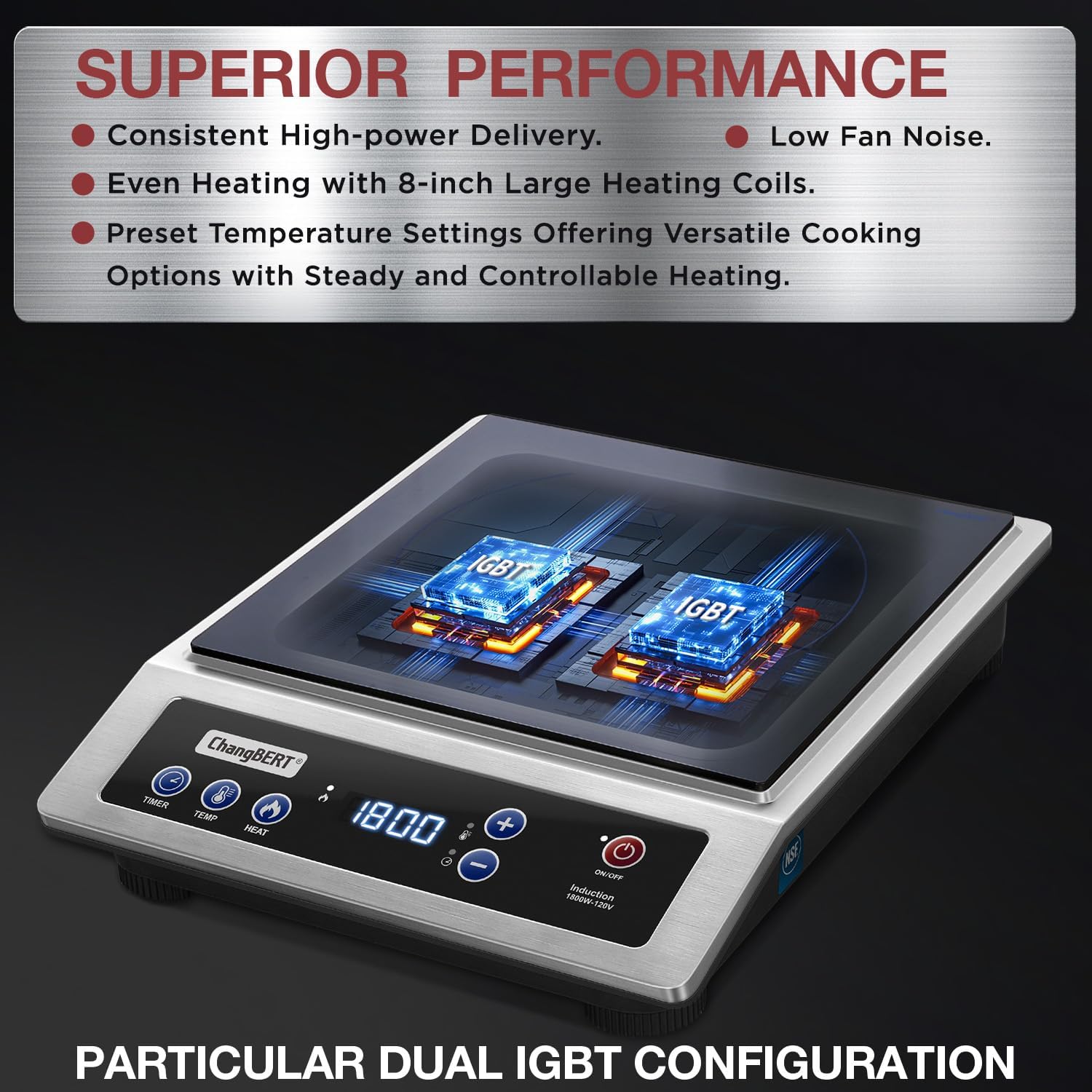 موقد طهي بالحث الكهرومغناطيسي، - مراجعة Induction Cooktop Portable وسعره